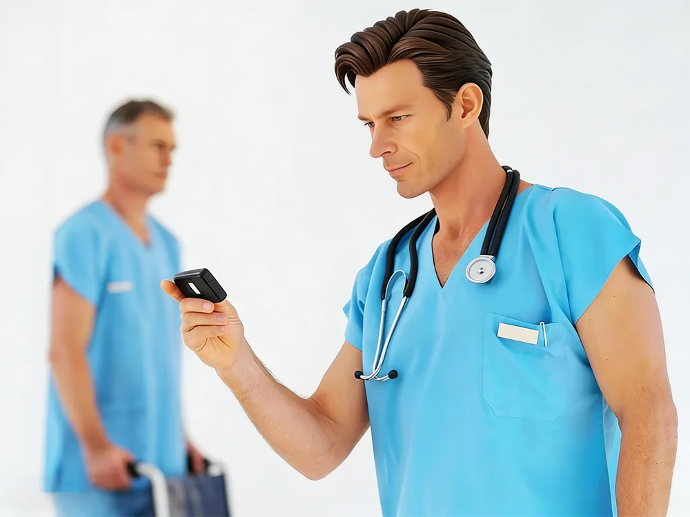 WEX pager supporting reliable medical communication in hospital healthcare workflows